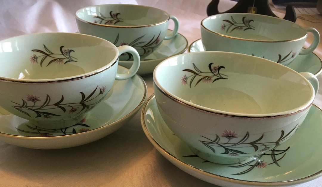 Ballerina Mist Universal Potteries Coffee Cup Teacup and Saucer Etsy