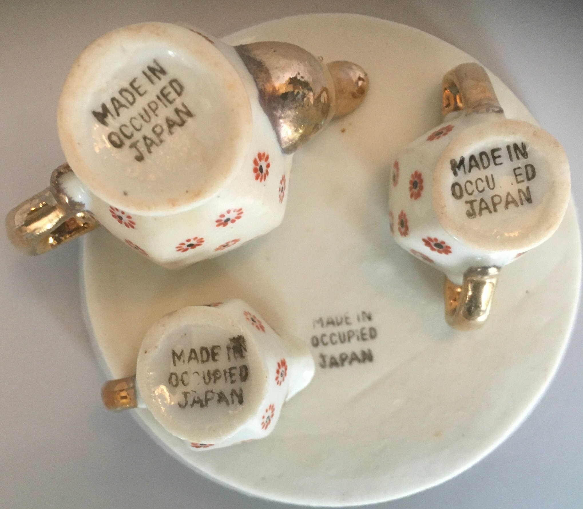 Miniature Six Piece Tea Set Marked Made in Occupied Japan