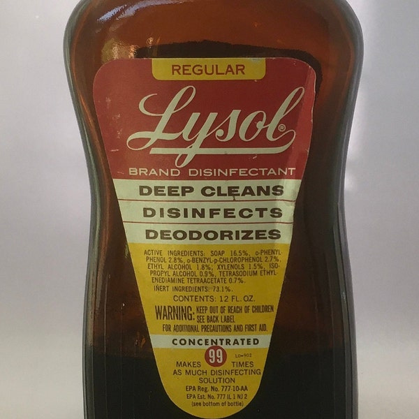 Antique Lysol Bottle Etsy