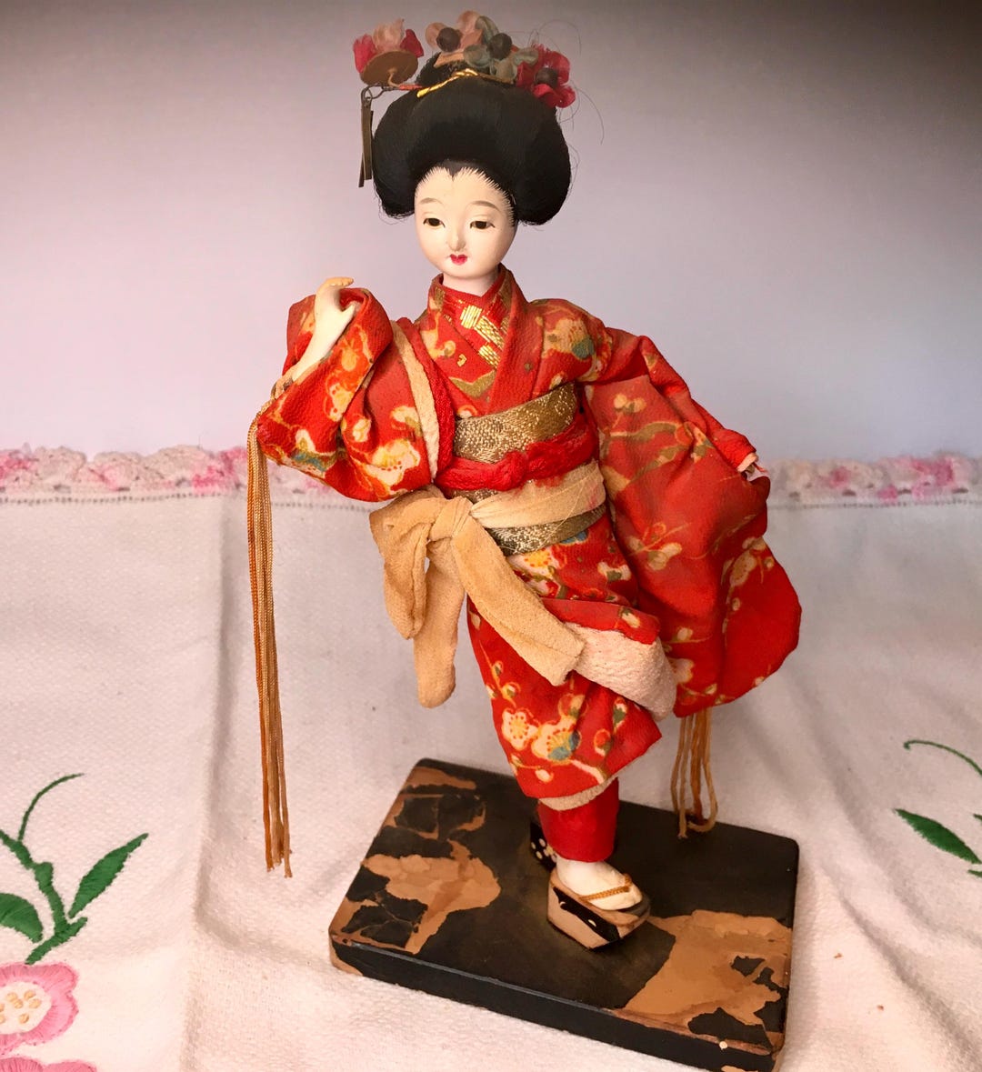 Vintage Japanese Doll 水彩 Vintage Japanese Doll 水彩 Vintage Japanese Doll 水彩