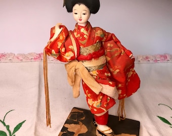 美*子様 アンティークディスプレイ　人形付き 浮世人形ケース飾り 美咲 5H-U4 | 浮世人形 | 【公式】 人形の久月