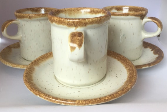 かね　　　　　　　　　　　　　　　　　　　【Vintage】McCoy Mccoy USA Vintage Pottery Graystone Brown Speckled Drip Glaze