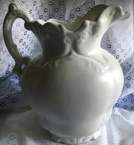 Imperial Pottery Handcrafted Joplin Missouri Large White Etsy