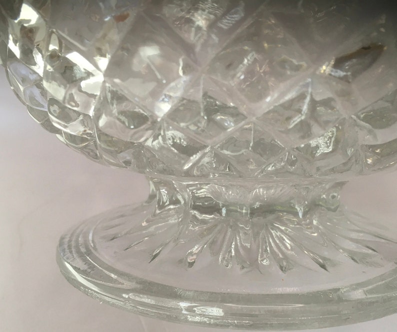 Wexford Crystal Footed Candy Dish With Lid by Anchor Hocking Etsy
