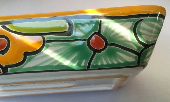 Amazon.co.jp: タラベラ焼き 陶器 皿 直径21cm メキシコ プエブラ