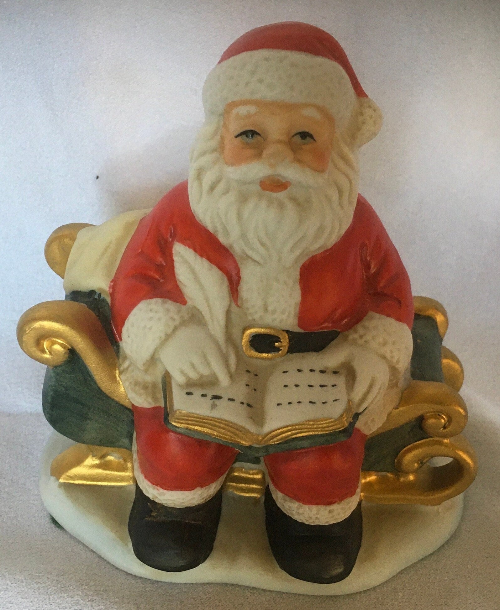 Limited Edition WACO Porcelain “1986 Santa” Melody in Motion