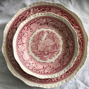 Franciscan Pink Vista Set 3x piatti da 8&quot; 1x piastra da 11&quot; - bordi smerlati