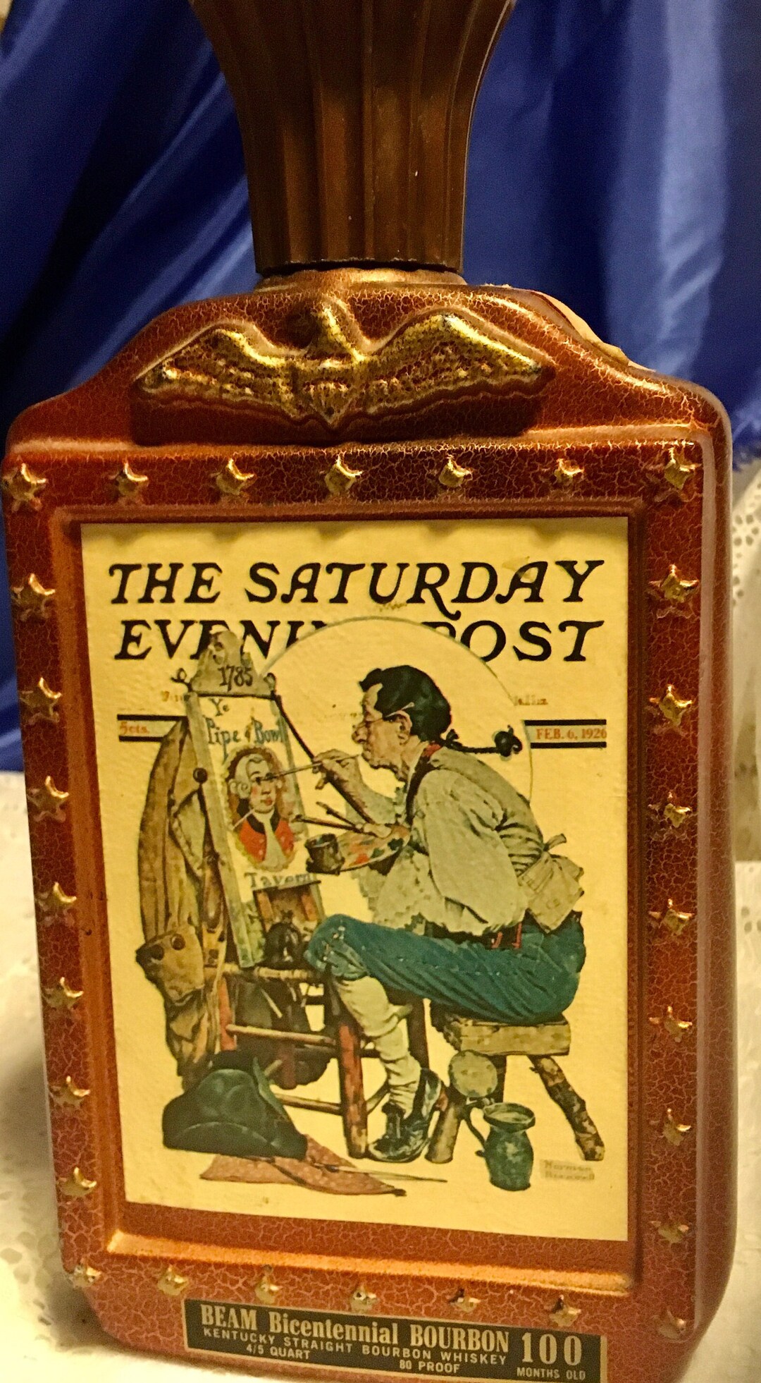 Saturday Evening Post Jim Beam Bottle Decanter Collectible Etsy