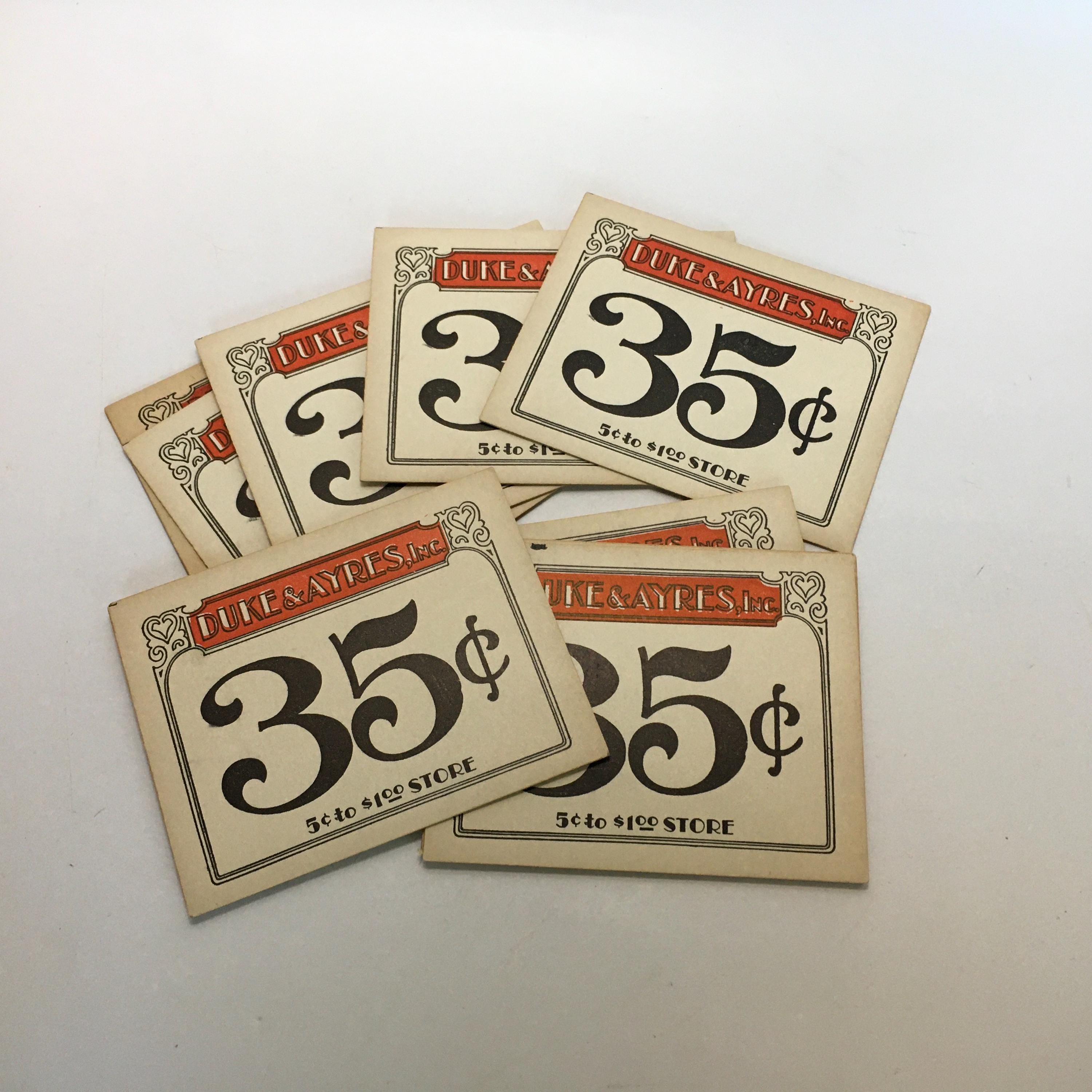 1930's Price Tags - Etsy