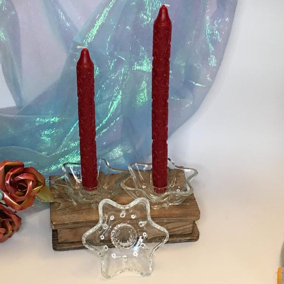 Bougeoir En Verre Transparent En Forme D'étoile - Déco Scintillante