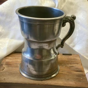 Antique English Pewter Tankard - Etsy