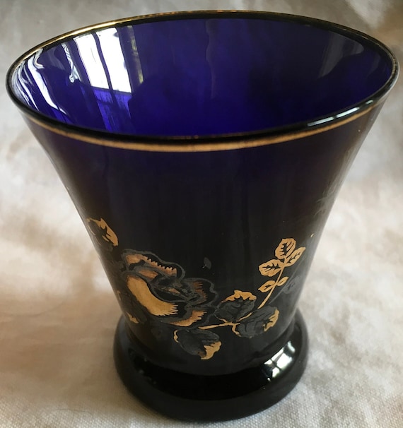 Norleans Cobalt Blue Glass Shot Glass or Candle Holder With Etsy