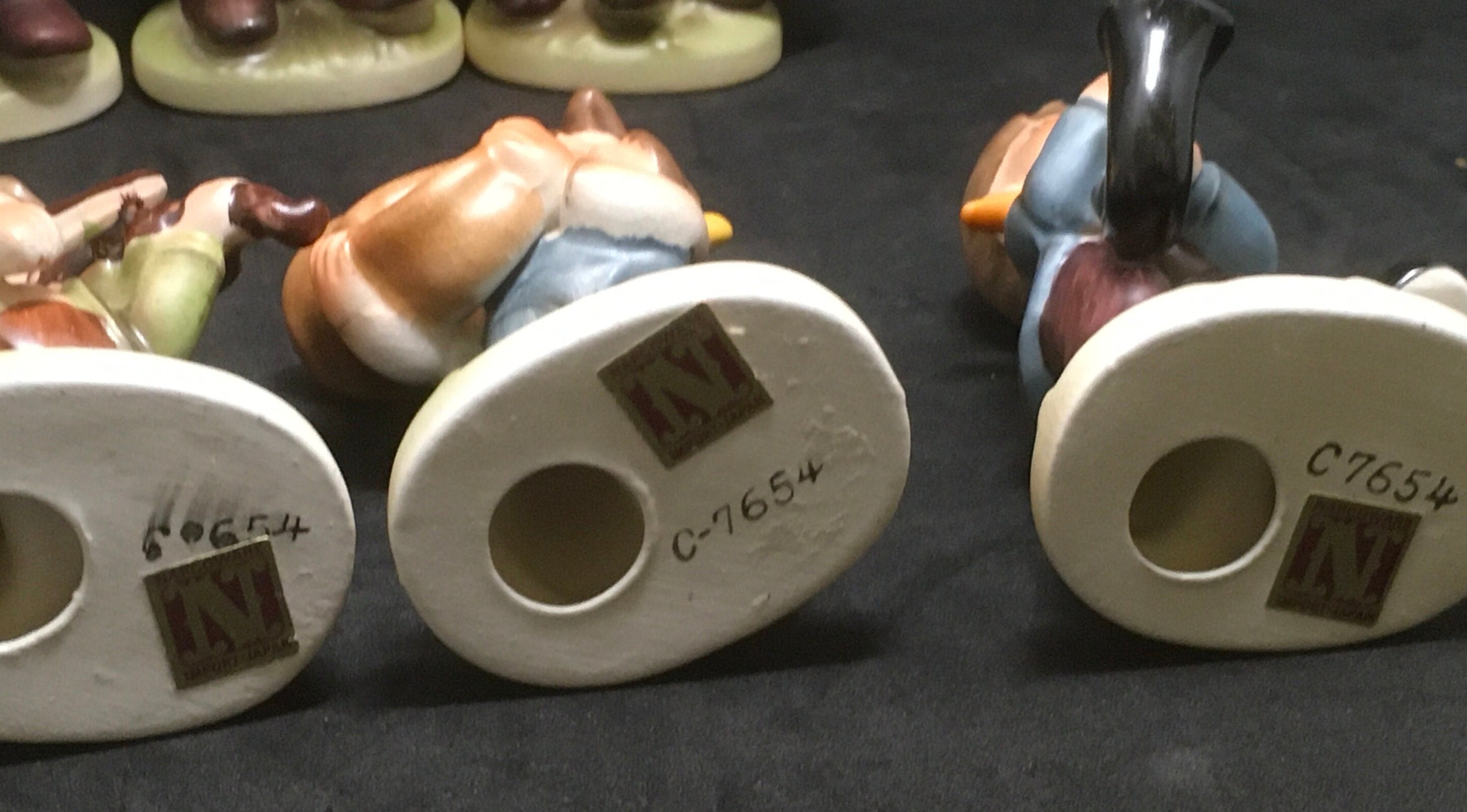 Napco Set 6 Ceramic Musical Figurines Boys and Girls Playing Music