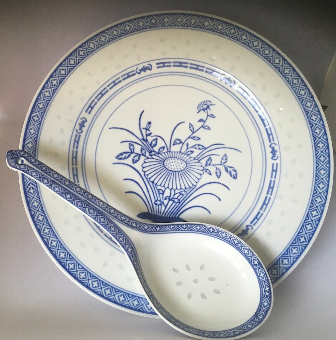 Translucent Rice Pattern Marked Guangming Porcelain Wanyu Rice Grain 10 ...