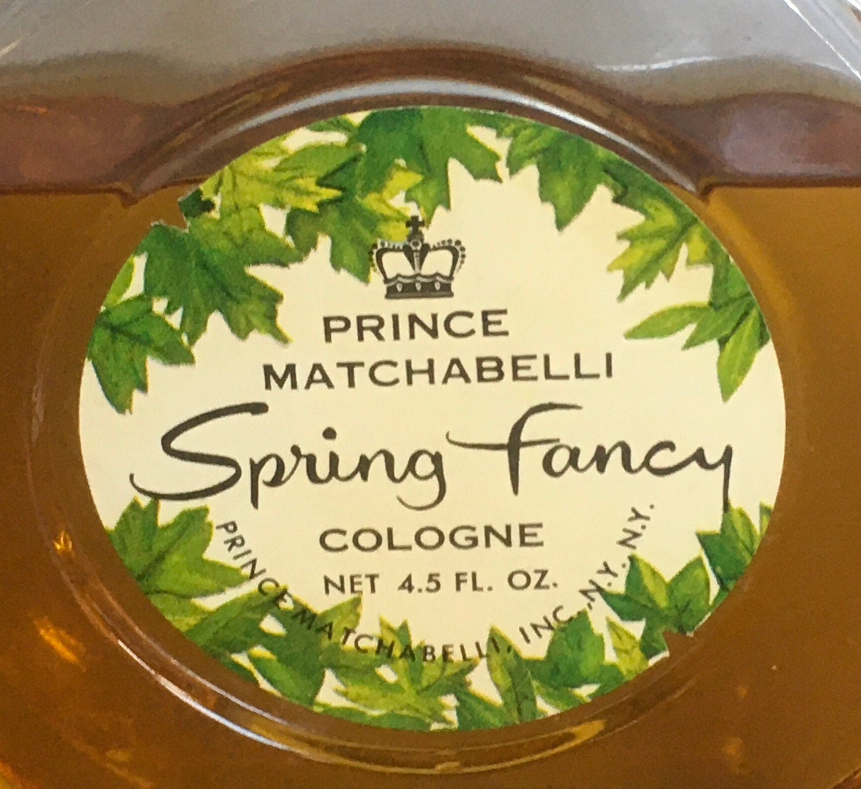 Prince Matchabelli Spring Fancy Cologne 4.5 Oz Antique Perfume
