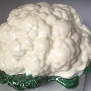 Realistic Ceramic Unique Artificial Food Produce Painted Fake Food Cauliflower