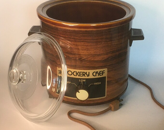 Crockery Chef 3.5 Quart Crock Pot Slow Cooker With Glass Lid and Feet ...