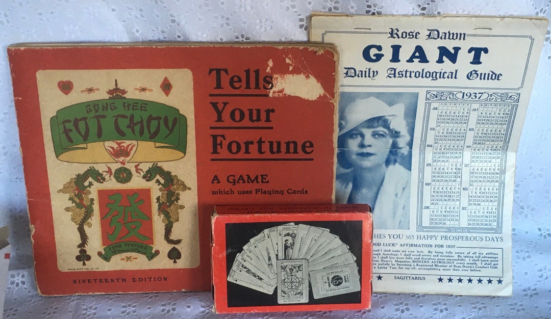 1938 Gong Hee Fot Choy Fortune Telling & 1937 Daily Etsy