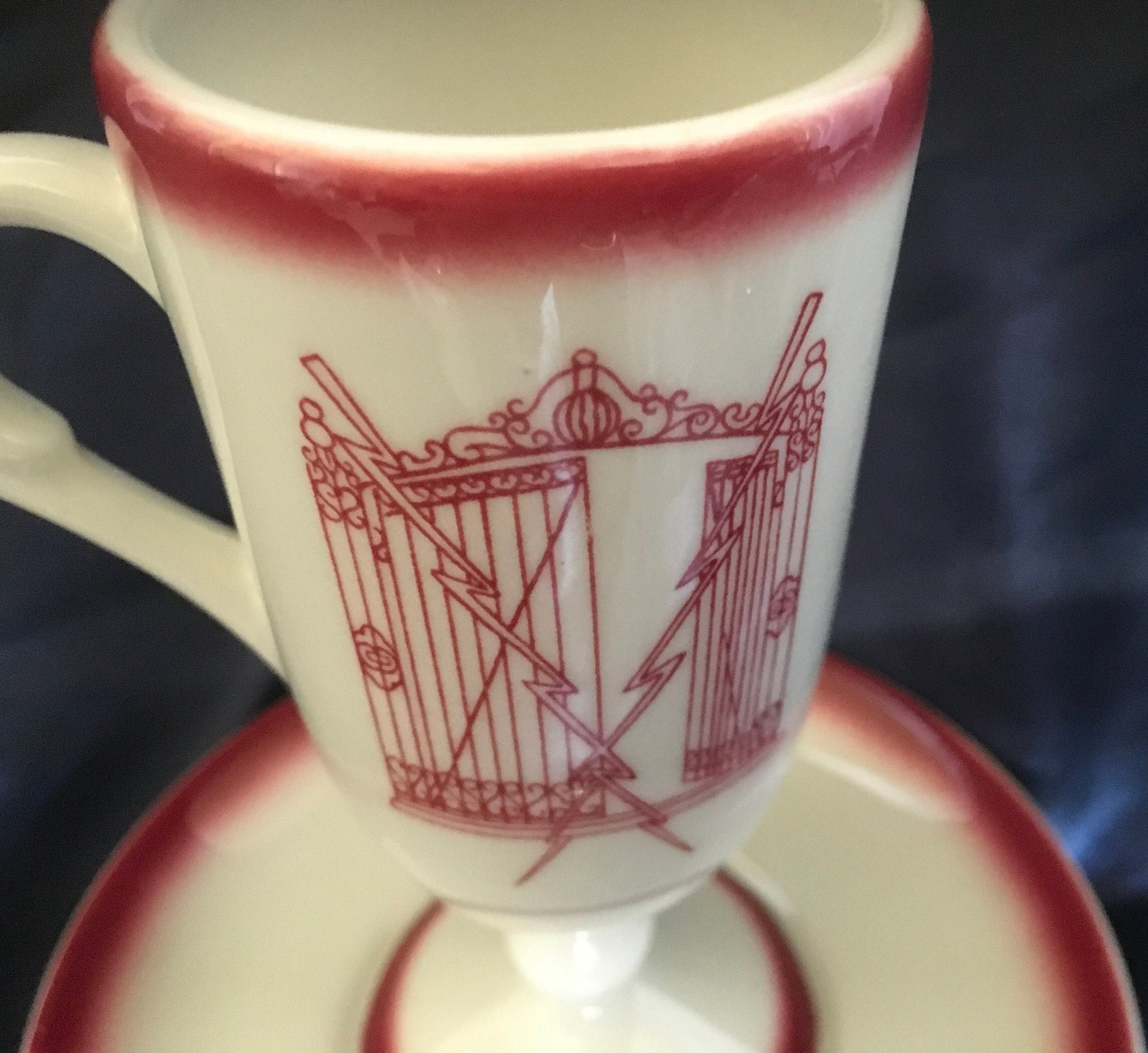 Sterling Vitrified China Heaven and Hell Handled Chalice | Etsy