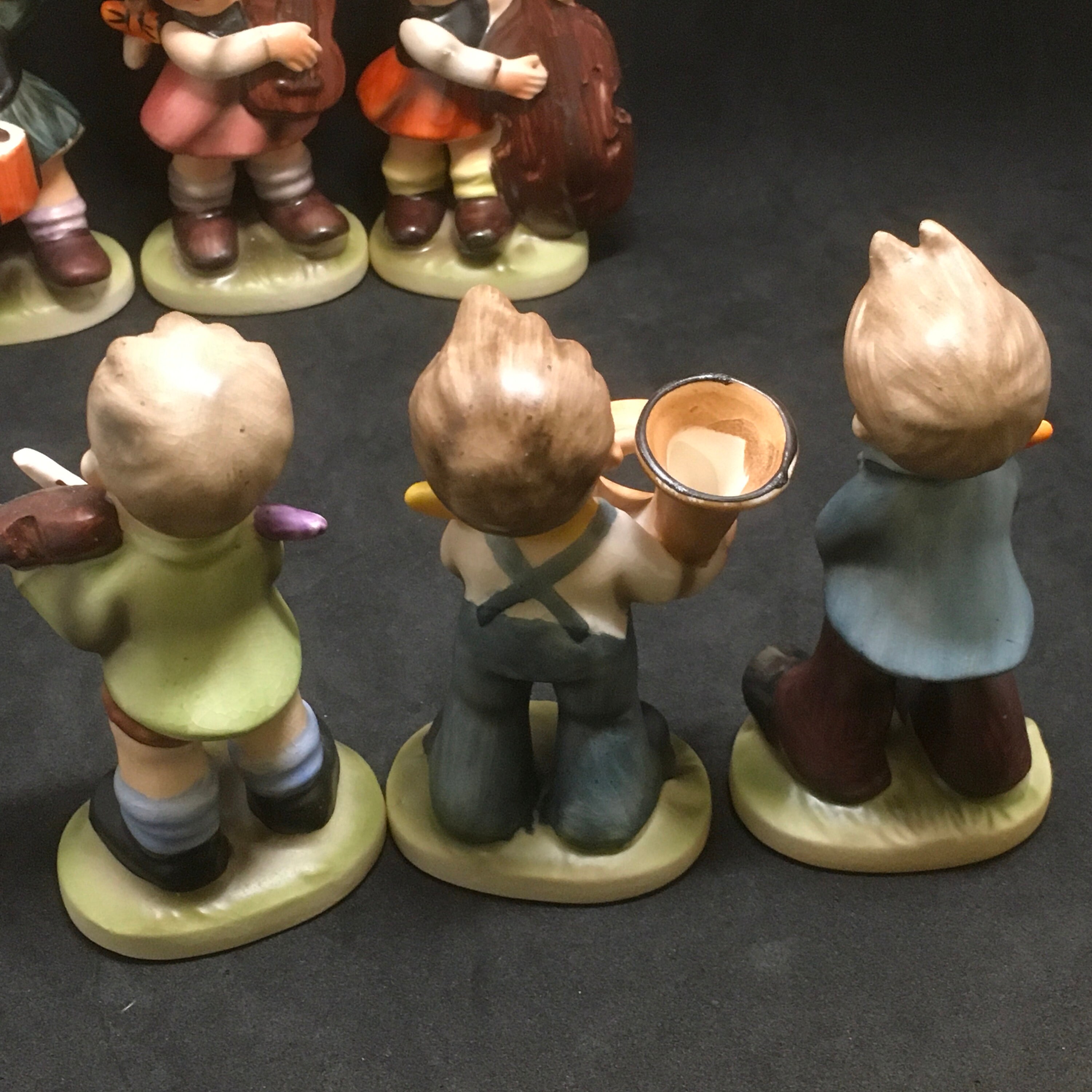 Napco Set 6 Ceramic Musical Figurines Boys and Girls Playing Music