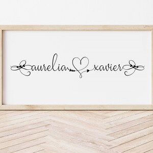Personalized Couple&#39;s Names Printable Art