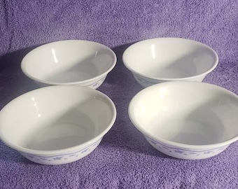 Corelle by corning morning blue dinnerware set of 4 bowls good condition