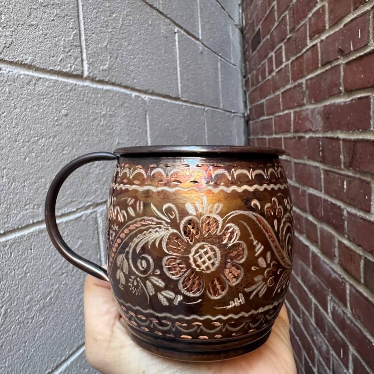 Copper Mug Handcrafted 100% Pure Hammered Finish Solid Copper Mugs Traditional 7 Year Anniversary Gift Him /her Select Your Color Free Ship - Etsy