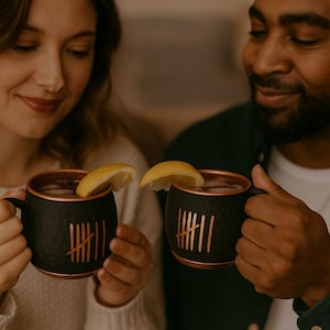 Handgemaakte puur koperen mok | Cadeau 7e of 22e verjaardag | Gepersonaliseerde koperen beker met bedrijfslogo | Opwindhendel | Verjaardagscadeau