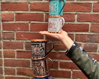Kupferbecher 7. oder 22. Jahrestag Geschenk für ihn / sie, Kupfer Handarbeit 100% rein / Geburtstagsgeschenk / Wickelgeschenk / Massives Kupfer Versandkostenfrei