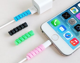 Spiral charging cable protector