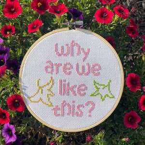 Heartstopper Cross Stitch Pattern - Why Are We Like This?