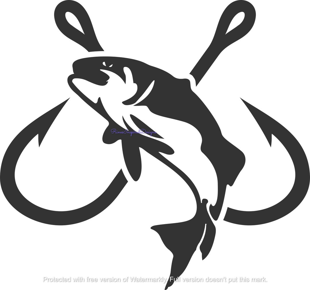 Hooks and Fish Svg Png Jpg Dxf Etsy Ireland