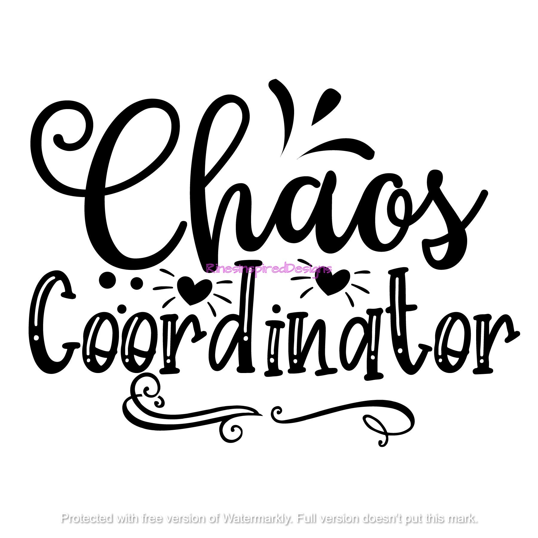 Chaos Coordinator Svg Png Eps Dxf - Etsy