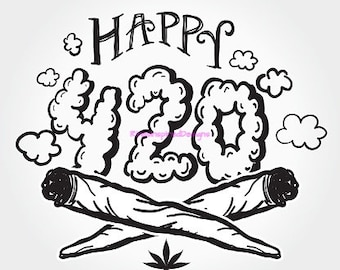 Happy 420 png digital image