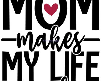 Being Called Mom Makes My Life Complete Mother's Day svg, png, jpg, pdf, eps, dxf