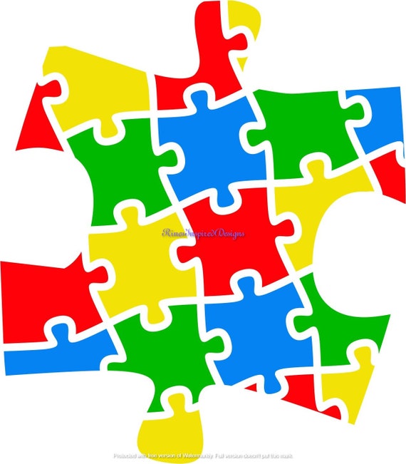 Autism Puzzle Piece Svg Png Jpg Pdf Dxf Etsy