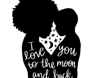 I Love You to the Moon and Back Mother and Son v4 svg, png, jpg, eps, dxf, pdf, ai