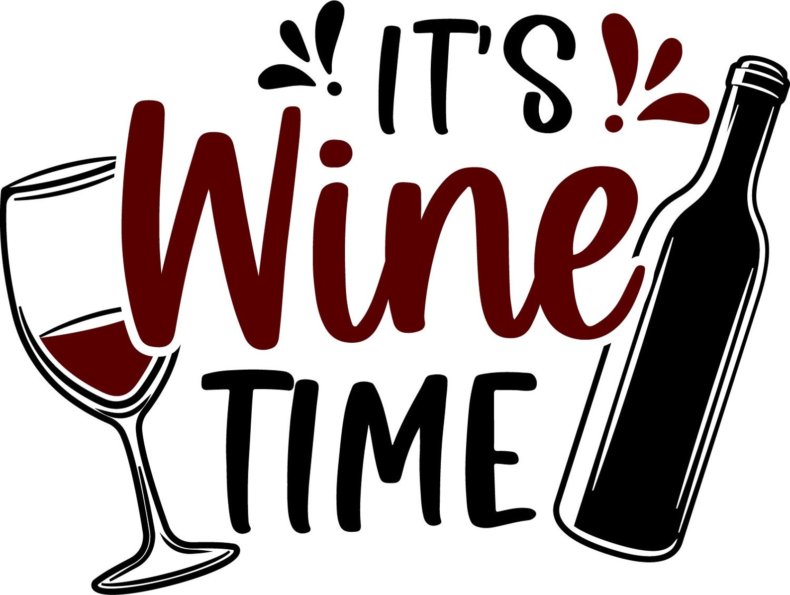 It's Wine Time Svg Png Ai Eps Jpg Etsy UK