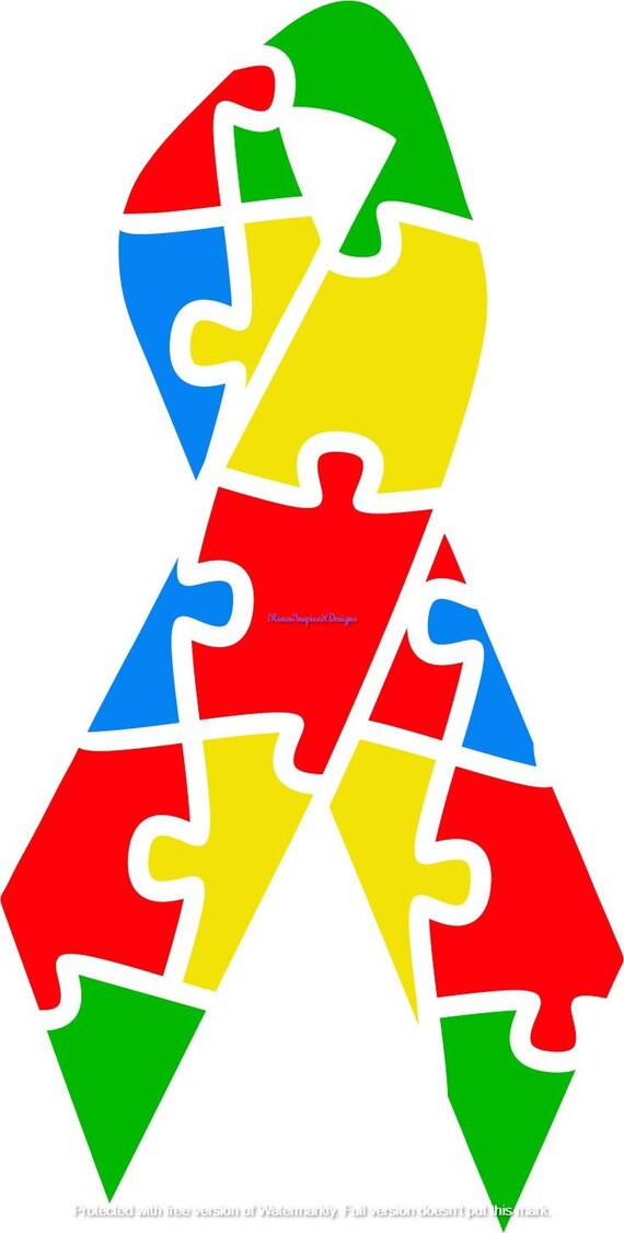 Autism Ribbon Svg Png Jpg Pdf Dxf - Etsy