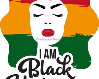 I Am Black History woman1 svg, png, jpg, eps, dxf