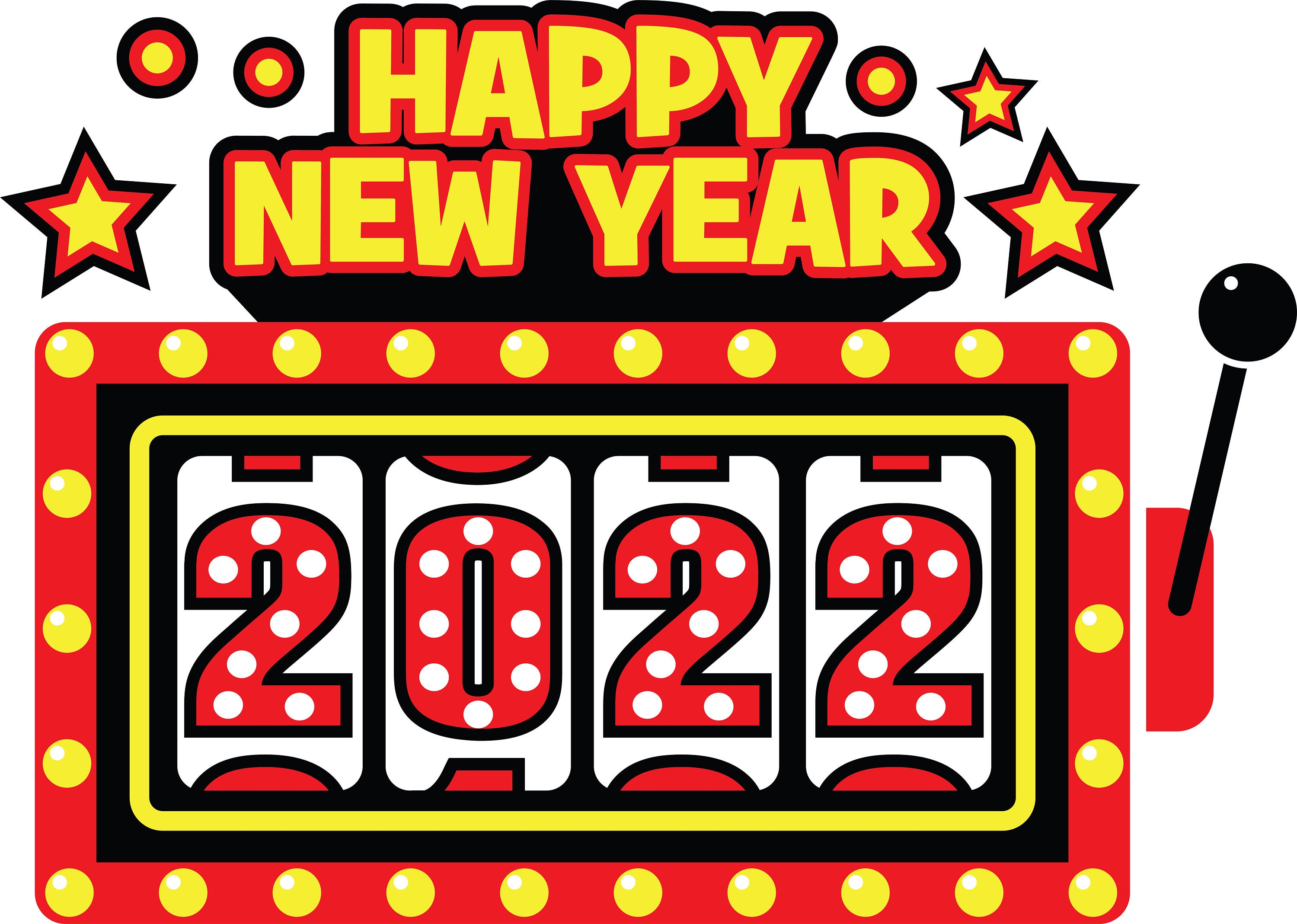 Happy New Year Slot Machine 2022 Svg Png Jpg Ai Eps Dxf