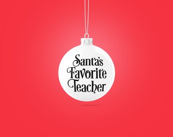 Santa's Favorite Teacher svg, png, pdf, eps, dxf, jpg