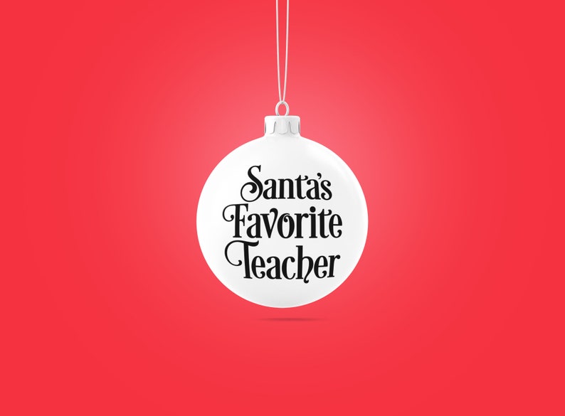 Santa's Favorite Teacher svg, png, pdf, eps, dxf, jpg image 1