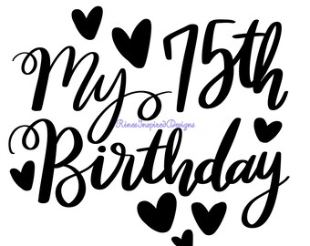 My 75th Birthday svg, png, pdf, eps, dxf, ai, jpg