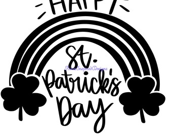 Happy St. Patrick's Day Rainbow svg, png, jpg, pdf, eps, dxf, ai