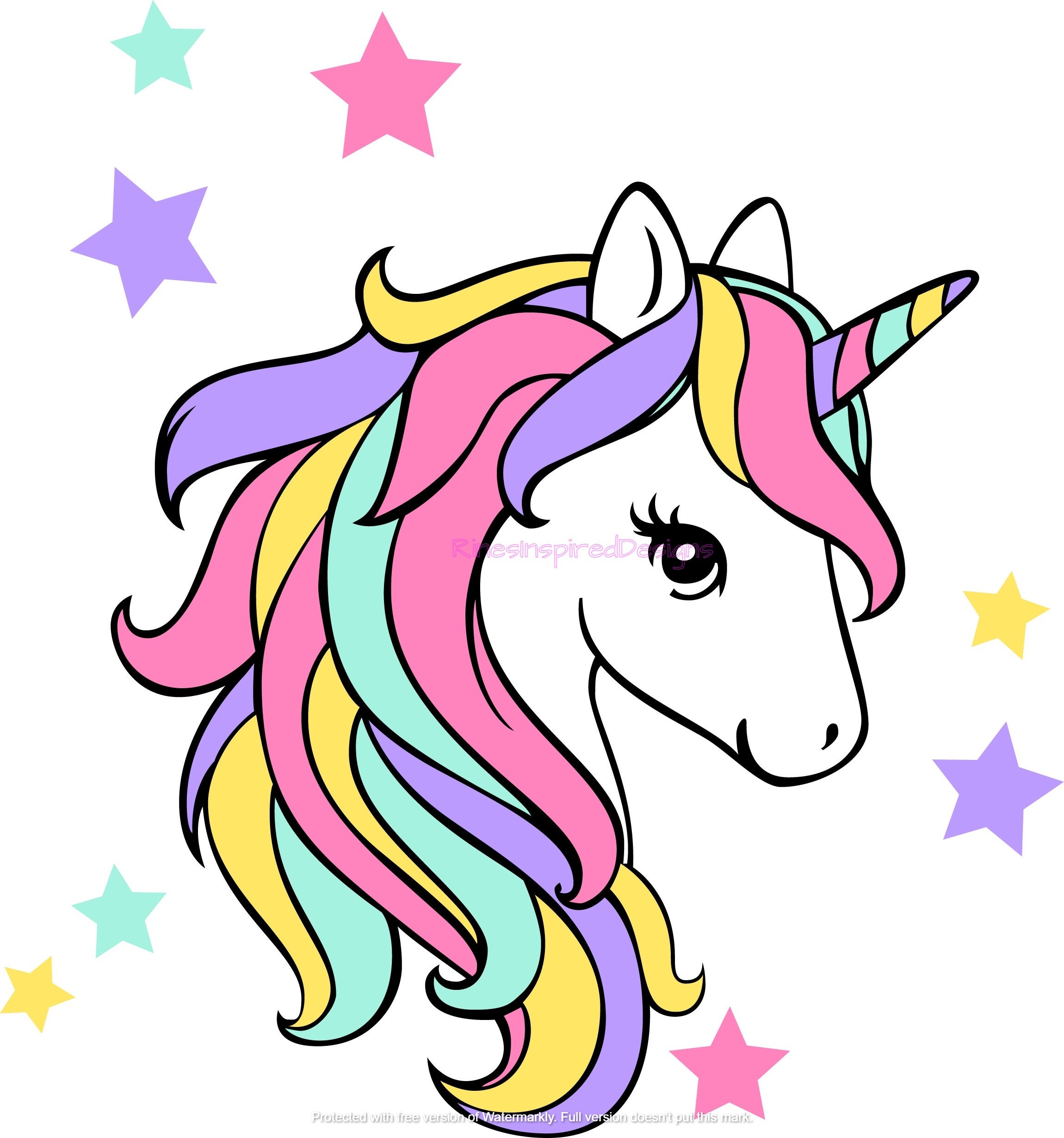 How to draw cute and easy kawaii unicorn step-by-step