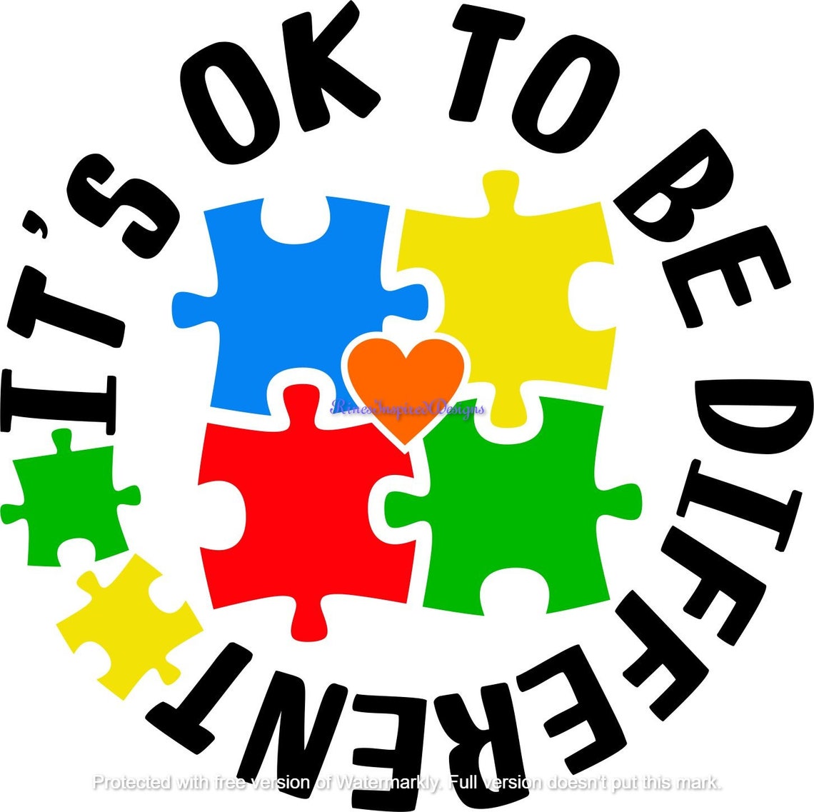 It’s OK to Be Different Autism Awareness Svg Png Jpg - Etsy