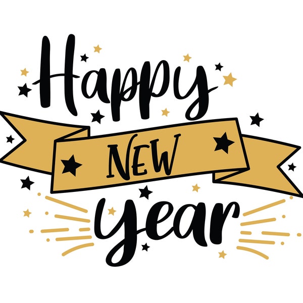 Happy New Year svg, png, jpg, ai, eps, dxf