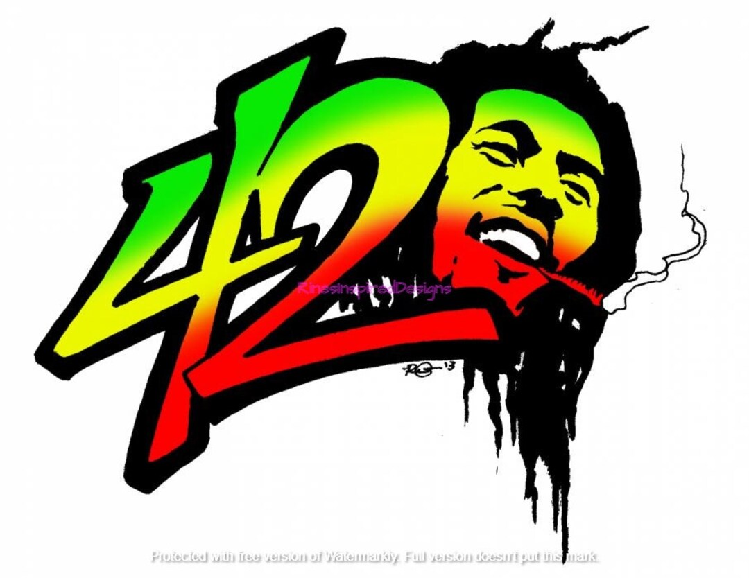 420 Bob Marley Png Digital Image - Etsy
