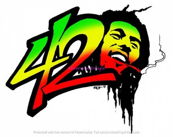 420 Bob Marley png digital image